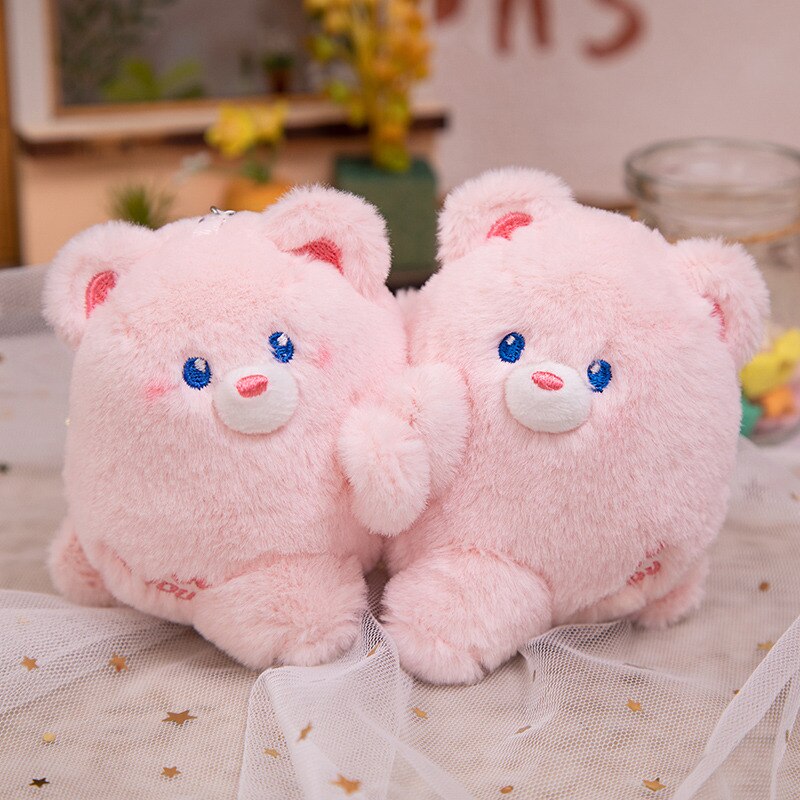 Magnetic Couple Animal(Rabbit/Bear/Panda/Dog/Pig) Plush Keychains 2Pcs - 12 Styles