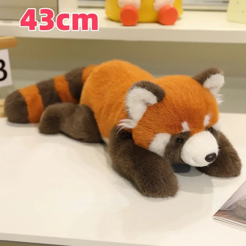 Cute Lying Red Panda/Panda Plush Toys 25-60cm - Black/Brown