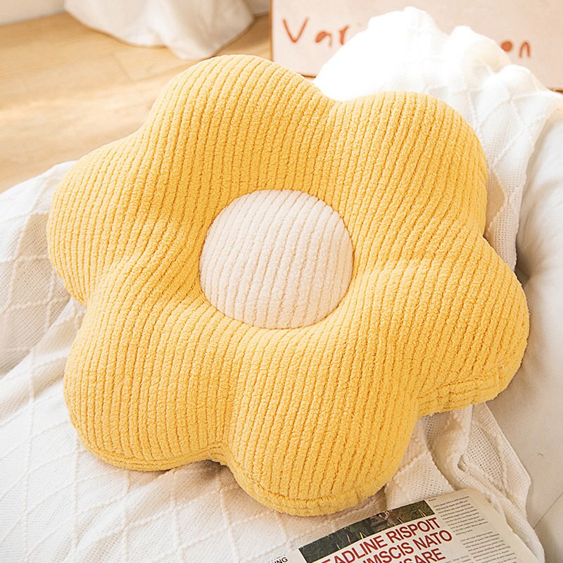 Flower Pillow Plush Toys 42cm/52cm - White/Green/Yellow/Purple