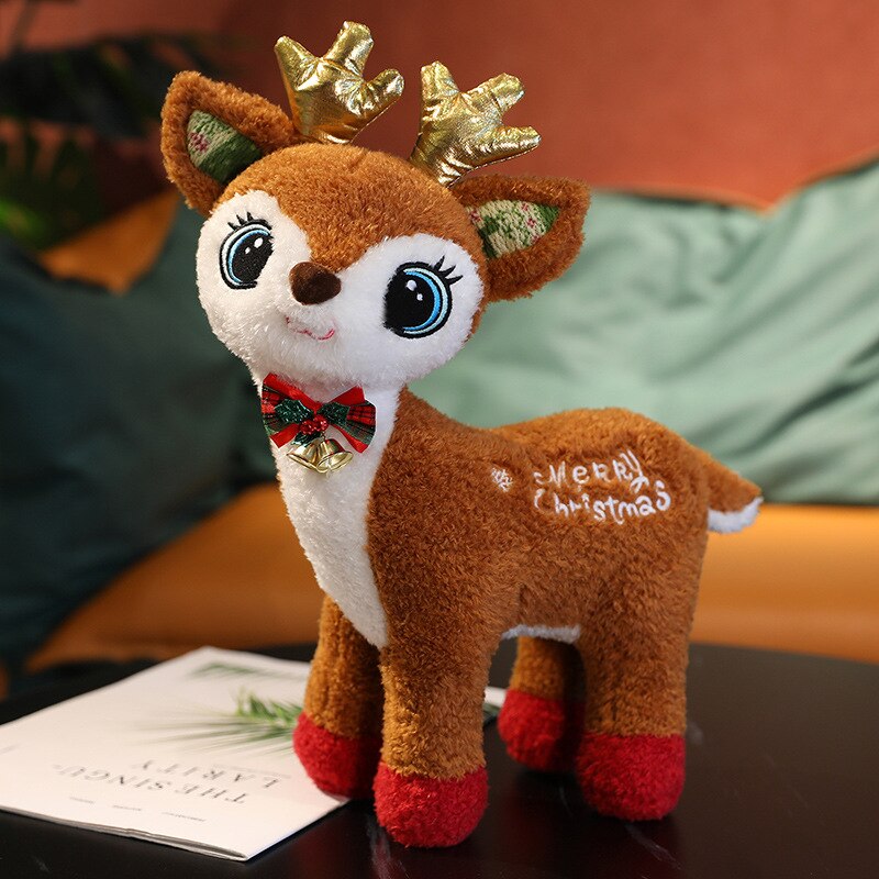 Christmas Reindeer Plush Toys 35cm - Pink/Yellow/Blue/Brown/Red/Green