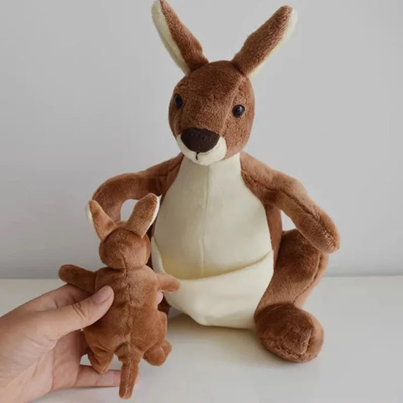 Kangaroo With Joey Plush Toys 25cm - Brown