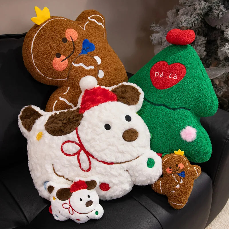 Christmas (Tree/Dog/Gingerbread Man) Plush Toys and Plush Keychains 15cm