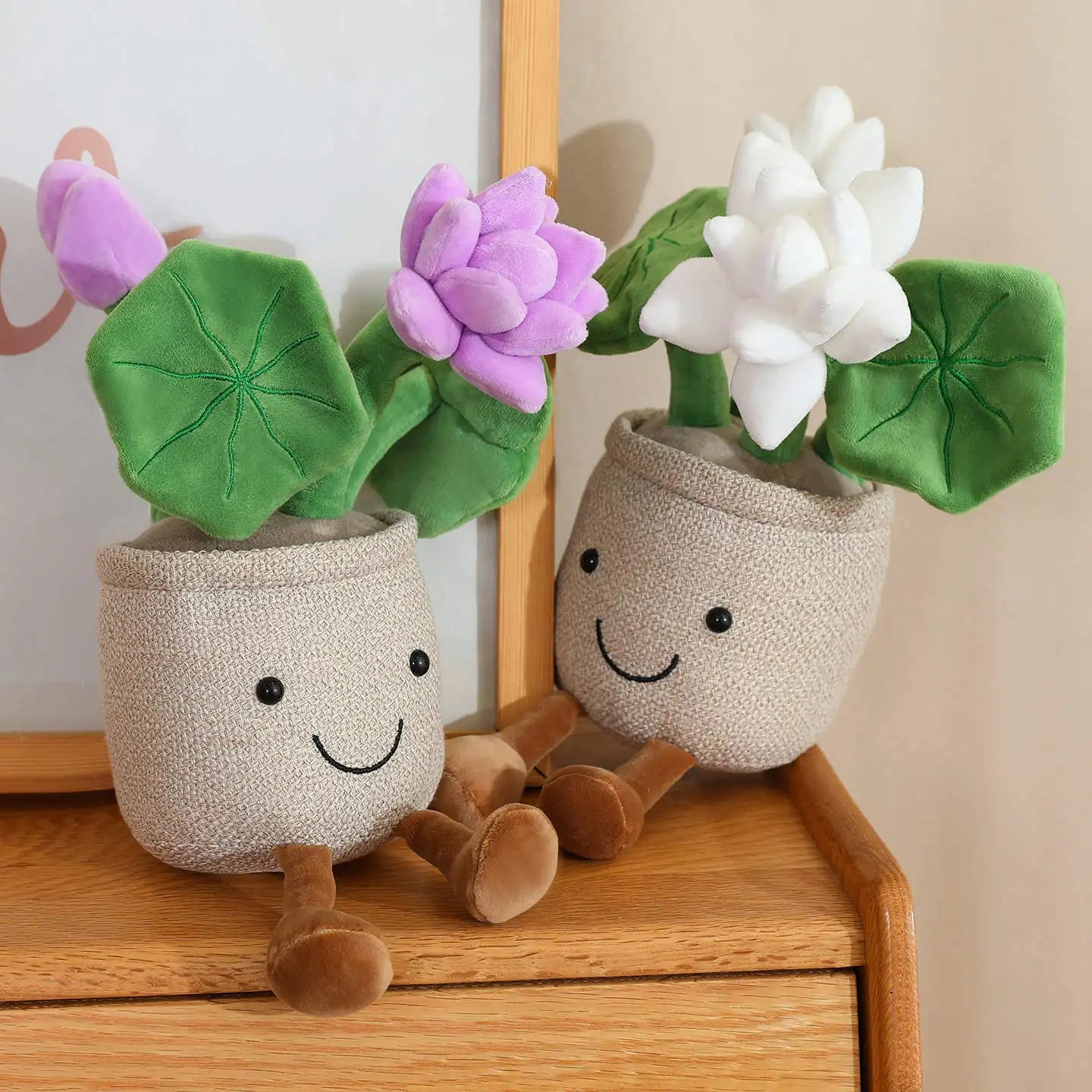 Cute Plant (Lotus Flower) Plush Toys 30cm - White/Pink/Purple/Orange