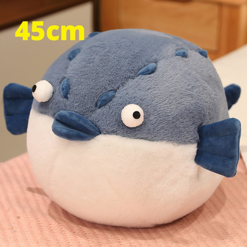 Funny Crocodile/Puffer Fish Round Shaped Plush Toys 35-80cm