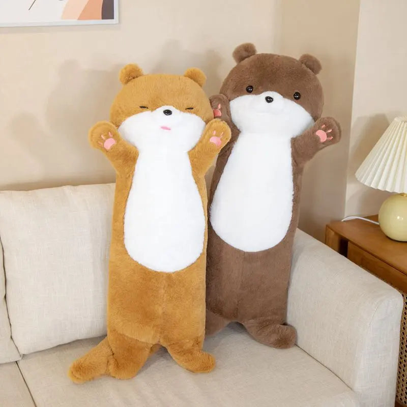 Cute Sea otter Pillow Plush Toys 80cm - Brown/Yellow