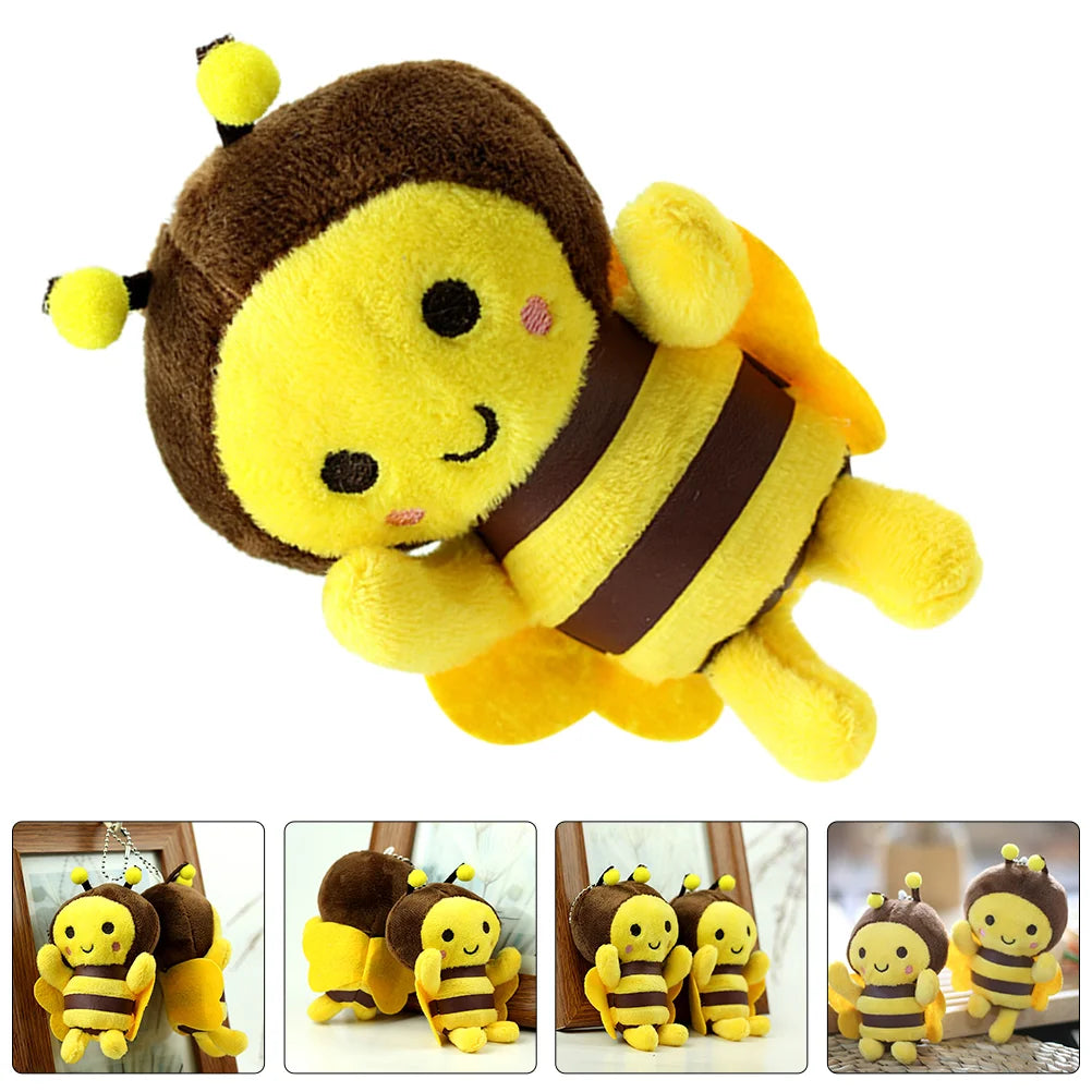 3pcs Set / Cute Bee Plush Keychains 11cm