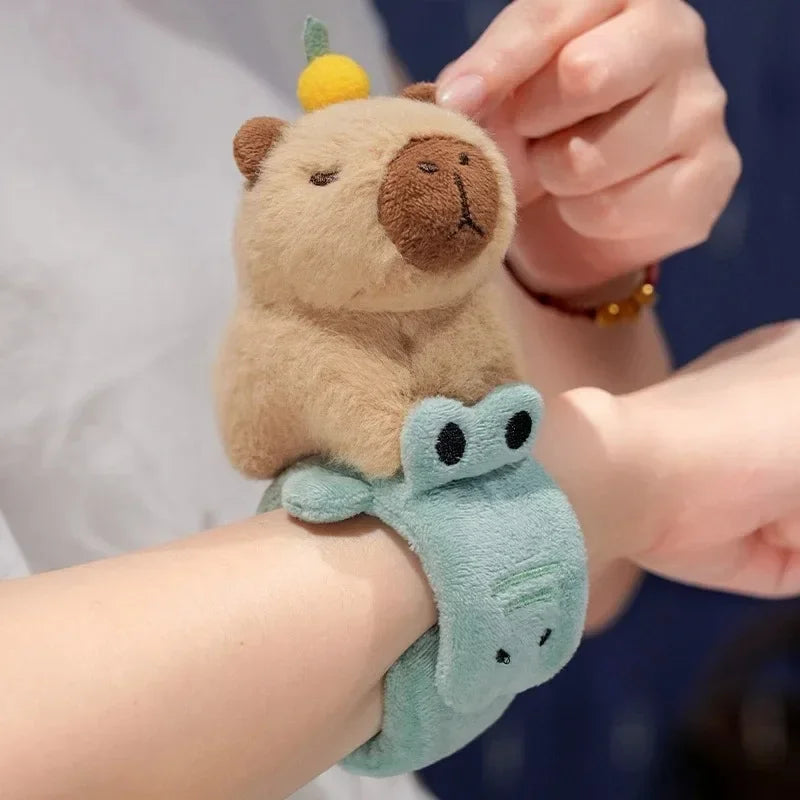 Cute Animal (Dog/Capybara/Cat) Plush Slap Band - 3 Styles