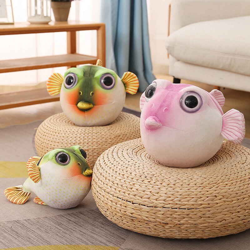 Puffer Fish Plush Toys 26/33/43CM - Pink/Green