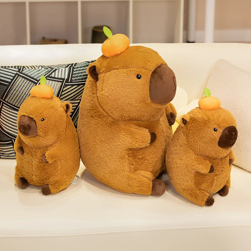 Cute Capybara With Persimmon Plush Toys 40cm/60cm