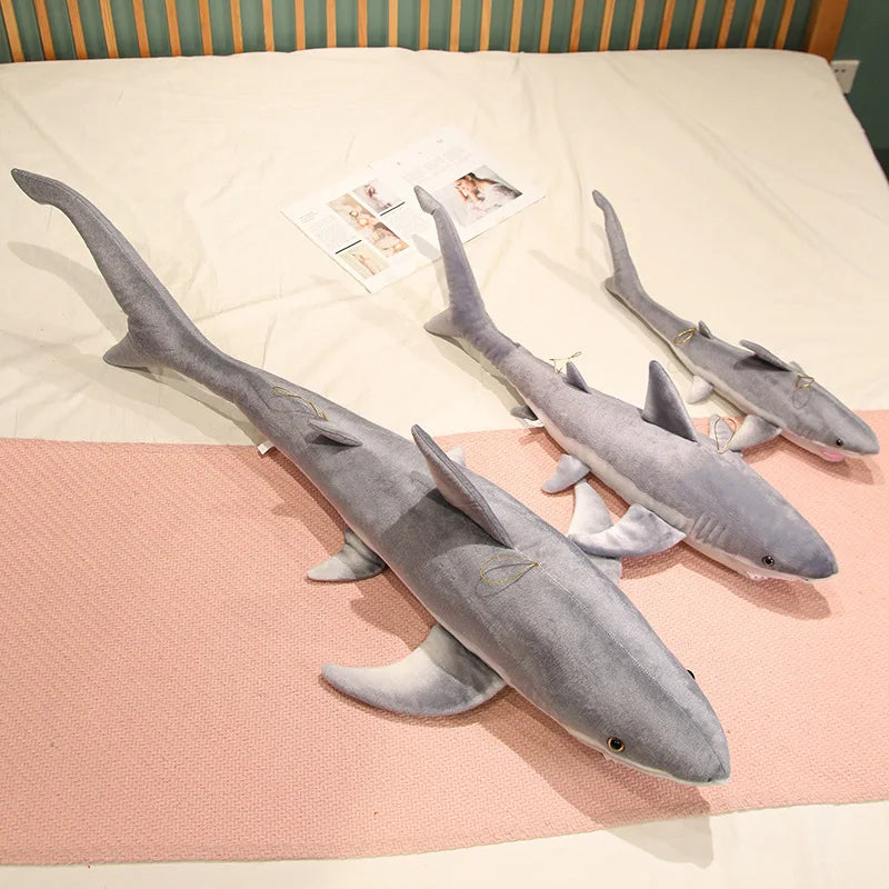 Great White Shark Plush Pillow Toys 50 60 90 100 130 140cm SJJ PLUSH