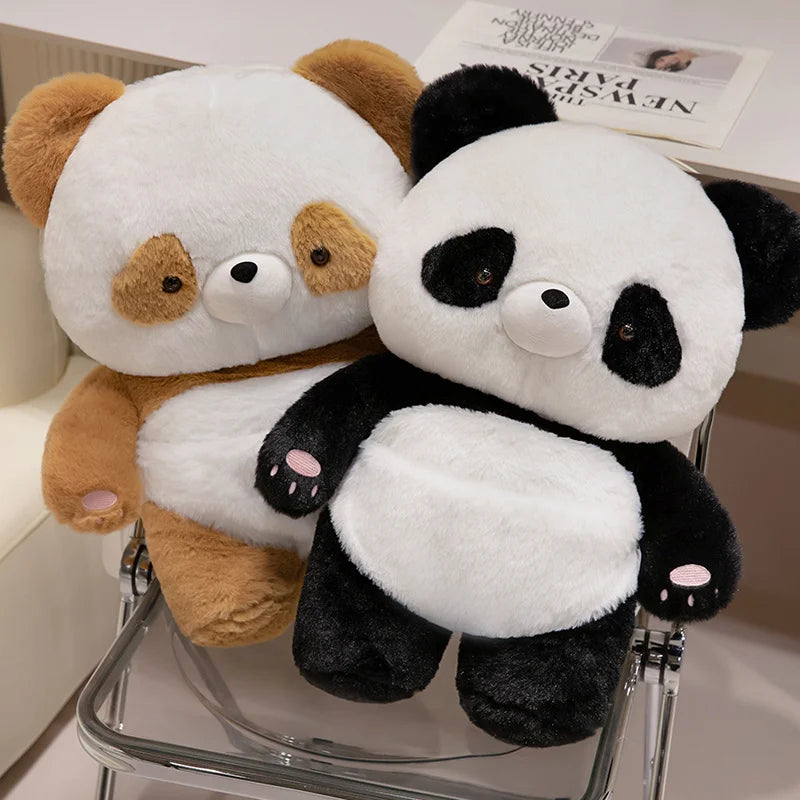 Cute Panda Plush Backpacks 30x48cm - Black/Brown