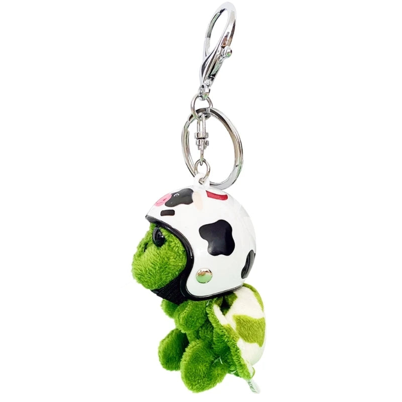 Cute Turtle/Bear With Helmet Plush Keychains - 18 Styles