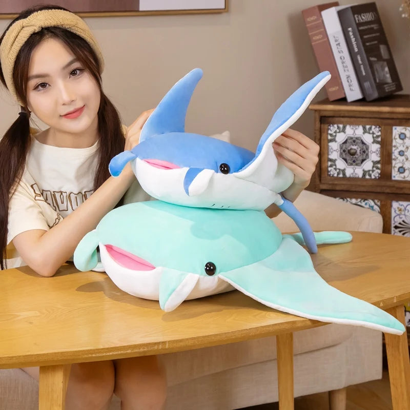 Cute Manta Ray Plush Toys 70/90cm - Blue/Green