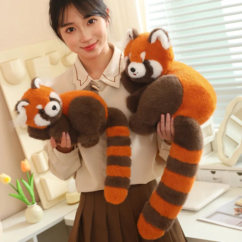 Cute Lying Red Panda Plush Toys 50/70/100cm