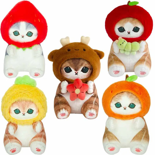 Mofusand Fruit Series Cat With (Pineapple/Strawberry/Orange/Apple/Dear) Plush Toys- 5 styles