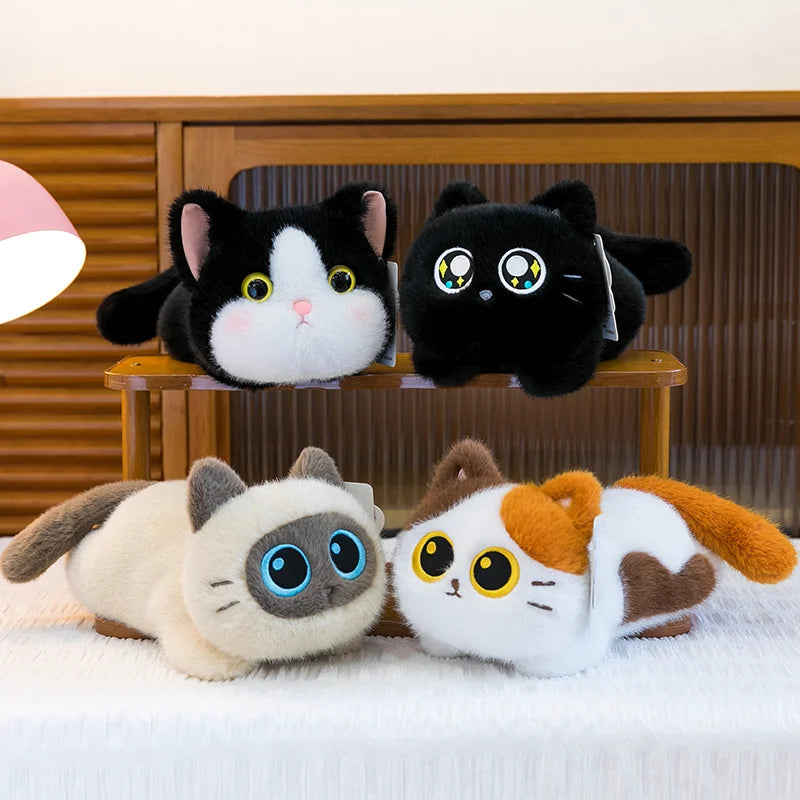 Lying Cats(Siamese/Calico/Black/Cow) Plush Toy 25/45cm