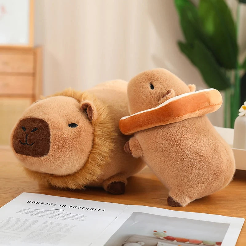 Cute Capybara With Dress Up(Lion/Flower/Bread/Bee) Plush Toys 25/35cm