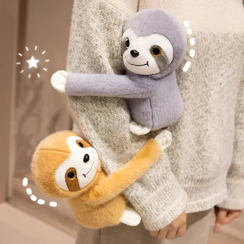 Cute Hugging Brown & Grey Sloths Plush Toys 23cm