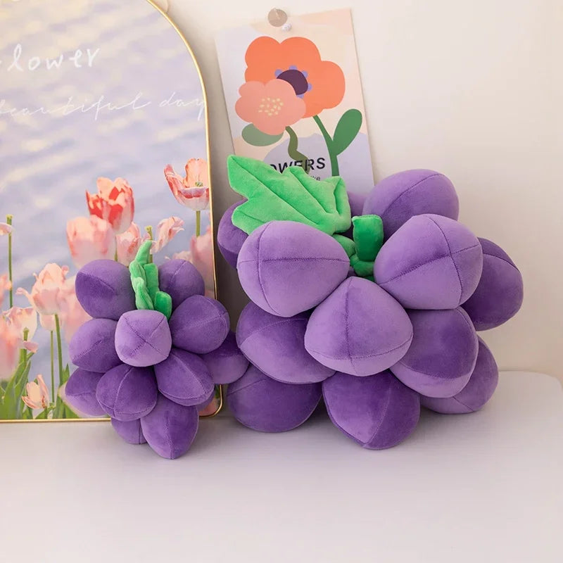 Cute Grape Pillow Plush Toys 22/35cm - Pink/Purple/Green/Red/White