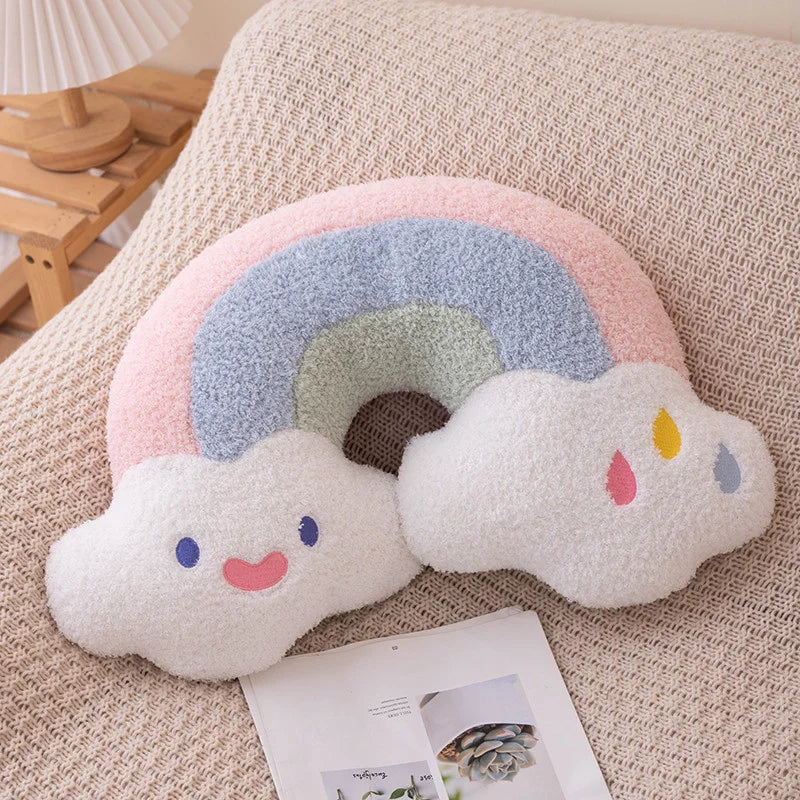 Sky Series (Rainbow)/Heart/Unicorn/Pumpkin Plush Pillow Toys - 1pc/4pcs