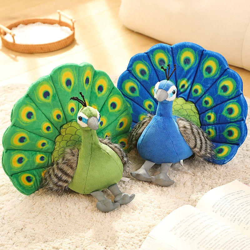 Peacock Plush Toys 25cmx30cm - Blue/Green