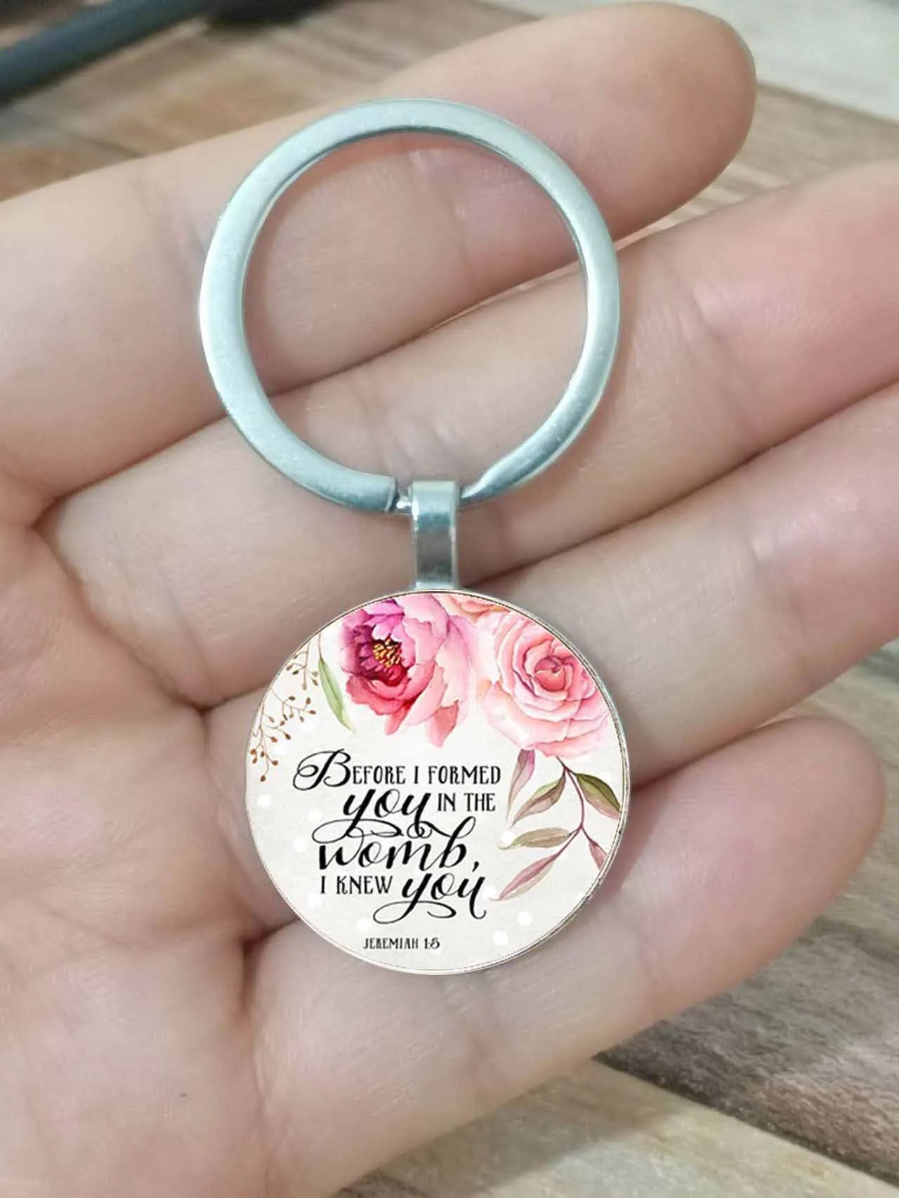 Keychain With The Bible Verse/Positive Message - 13 Styles