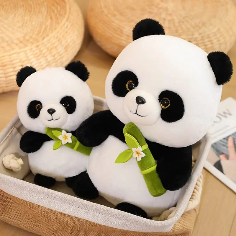 Cute Panda With Bamboo Plush Toys 25/35/45cm