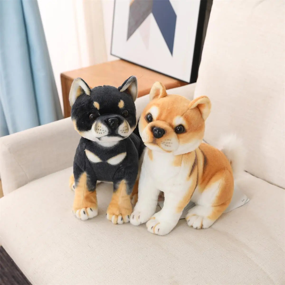 Dog (Lifelike  Shiba Inu) Plush Toys 20/35cm - Black/Yellow(4 Styles)