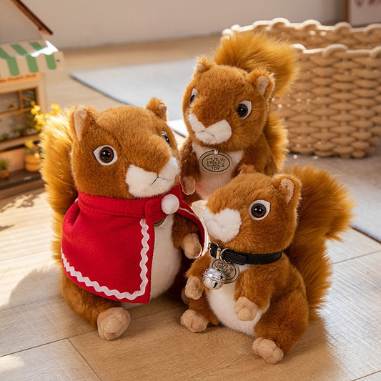 Brown Squirrel Plush Toys 17/25/30cm - 3 Styles