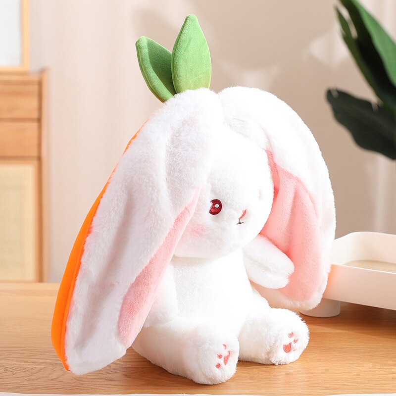 Funny Rabbit In Carrot/Strawberry Bag Plush Toys 18cm/25cm/35cm