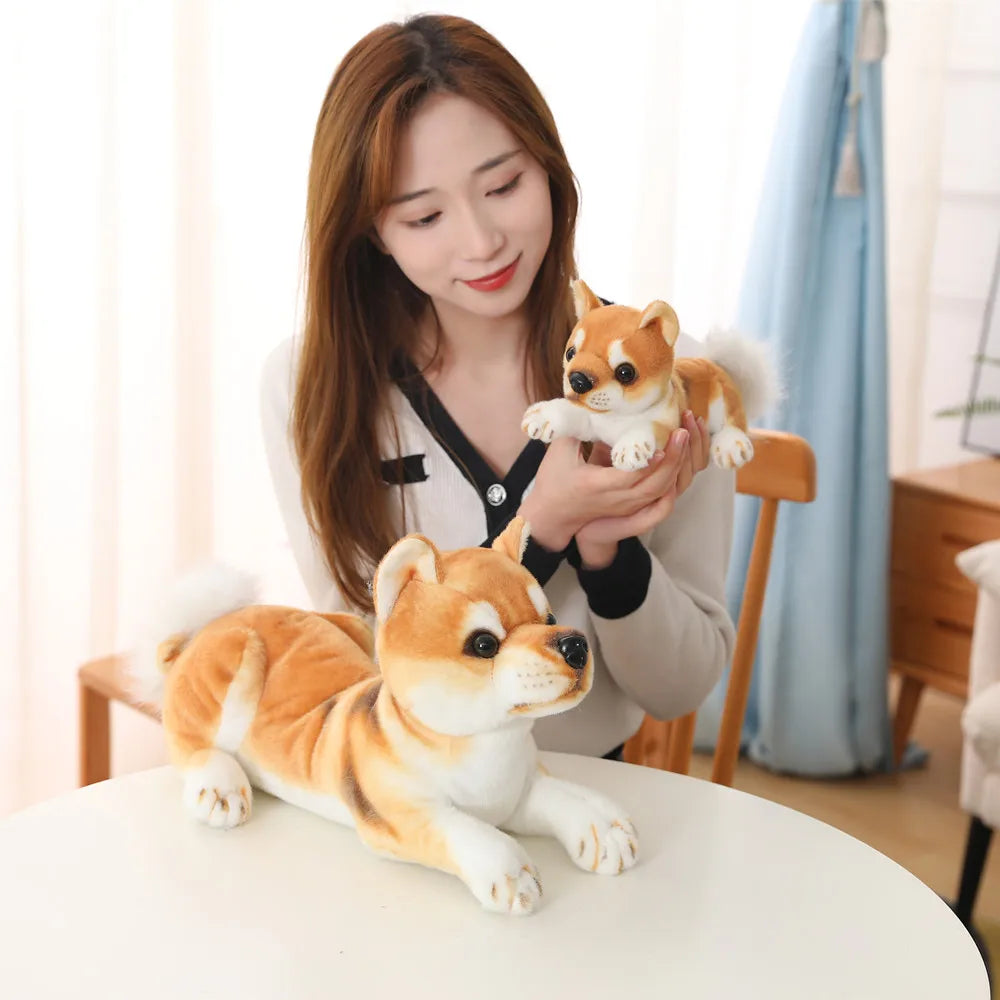 Dog (Lifelike  Shiba Inu) Plush Toys 20/35cm - Black/Yellow(4 Styles)