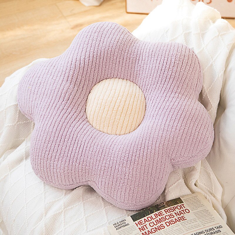 Flower Pillow Plush Toys 42cm/52cm - White/Green/Yellow/Purple