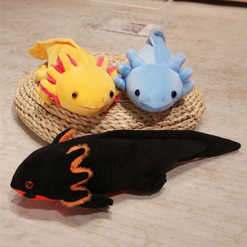 Cute Axolotl Plush Toys 45cm/80cm - Black/Blue/Yellow/Pink/Grey