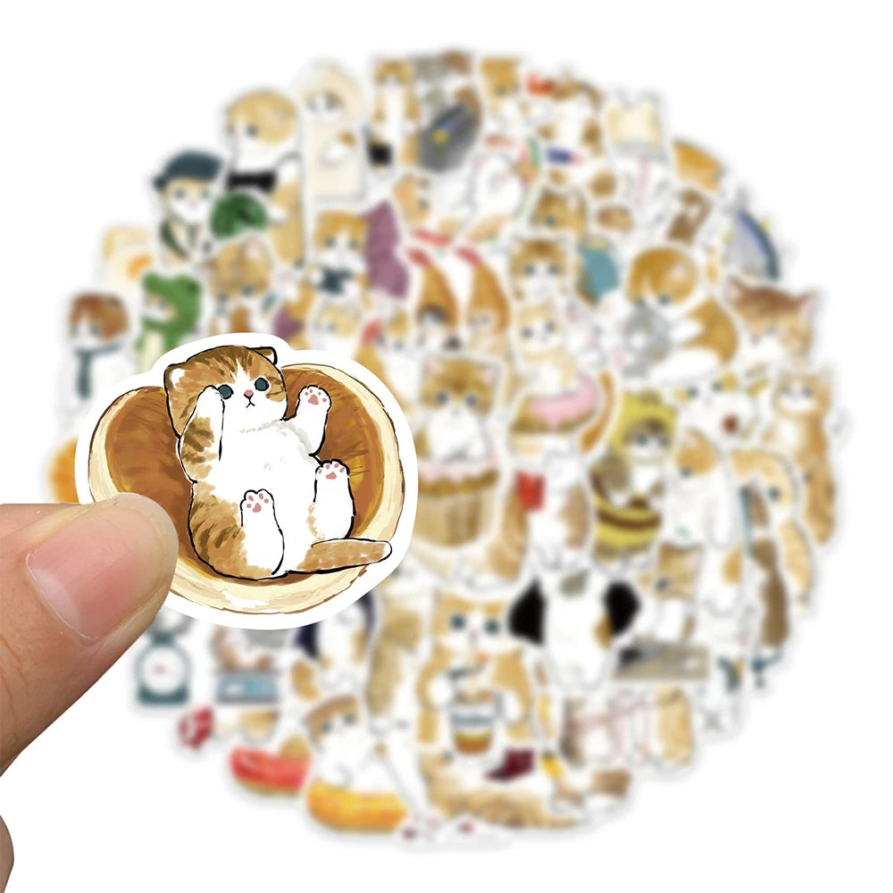 64 pcs Cute/Kawaii Cat Stickers