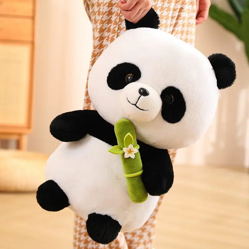 Cute Panda With Bamboo Plush Toys 25/35/45cm