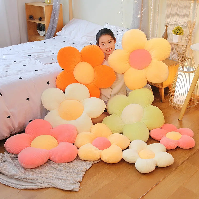 Flower Pillow Plush Toys 40/50/60cm - Yellow/White/Pink/Orange/Green