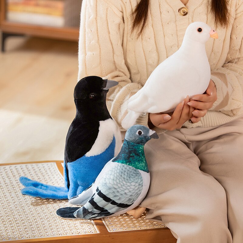 Bird (Magpie/Pigeon) Lifelike Plush Toys 20cm