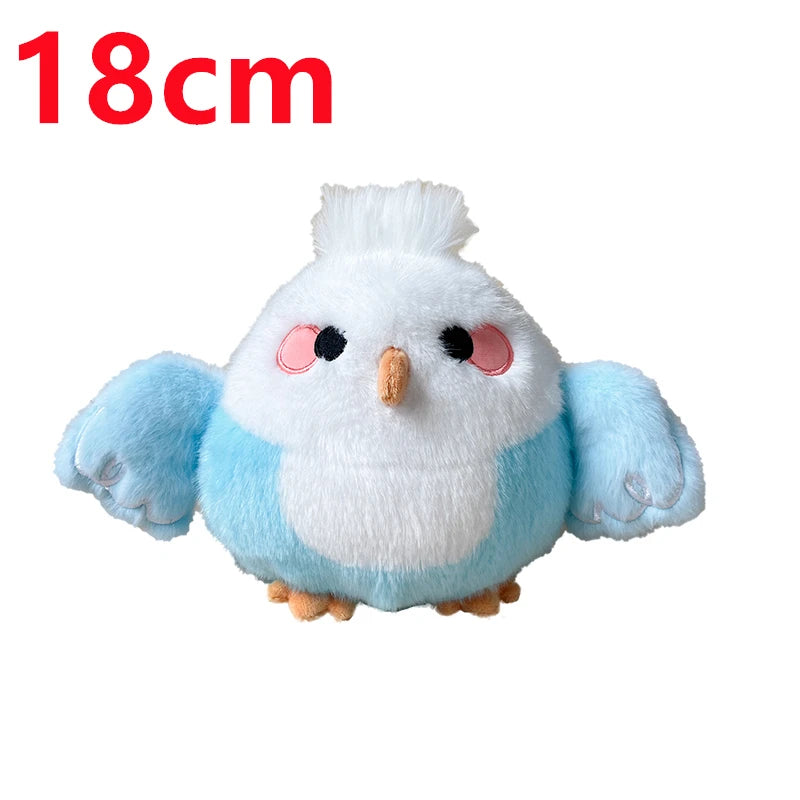 Cute Bird Plush Toys 18cm and Plush Keychains 10cm - Purple/Blue/Green/Black