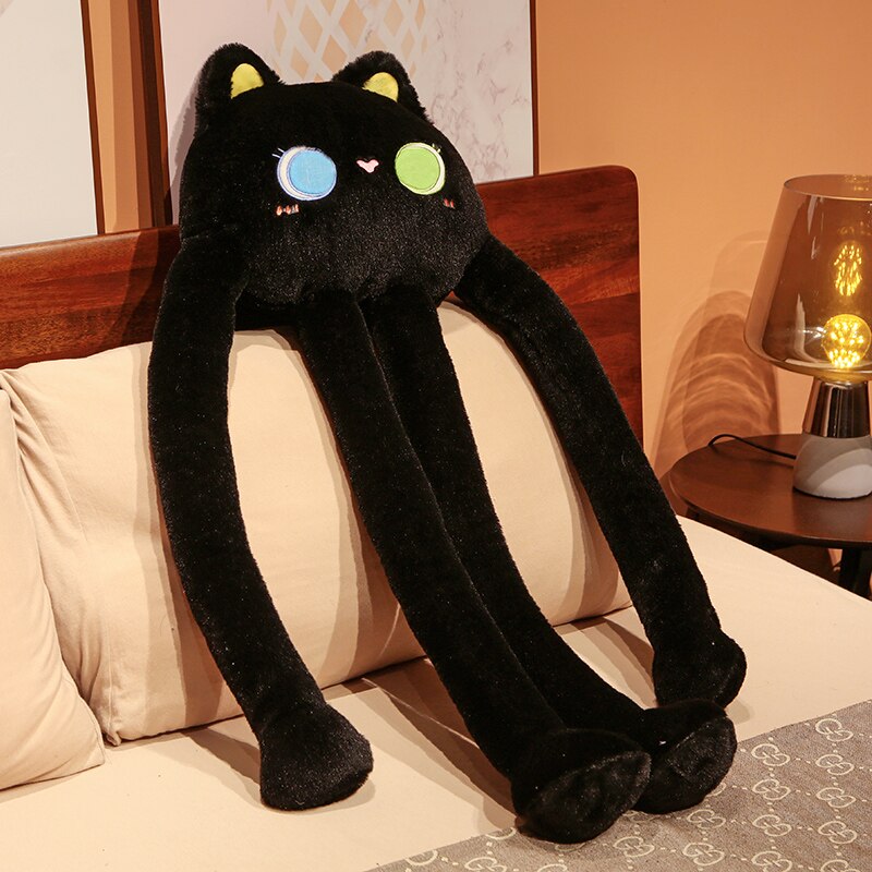 Funny  Long Legged Animals(Black Cat/Rabbit/Bear/Penguin) Pillow Plush Toys 100cm/175cm