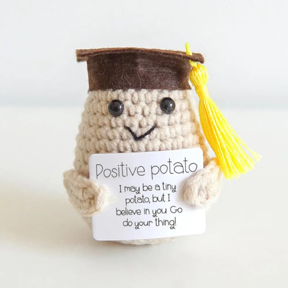 Handmade Knitted Pickle/Pineapple/ Avocado/Potato With Positive Message - 11 Styles