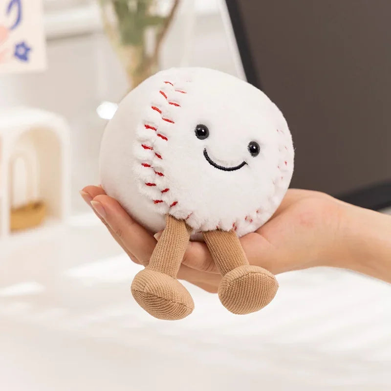 Cute Basketball/Football/Billiard Ball/Baseball/Tennis Ball Plush Toys 10cm