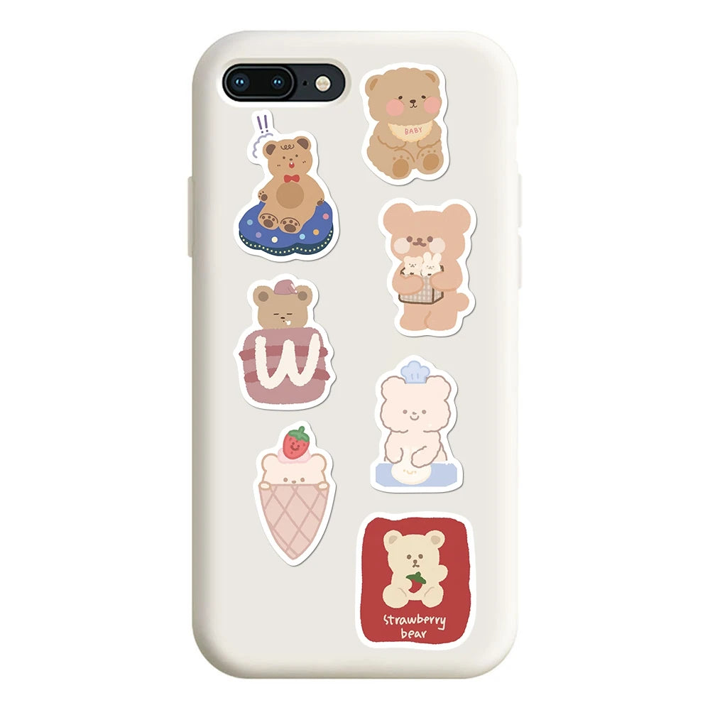 102 pcs Cute/Kawaii Bear Stickers