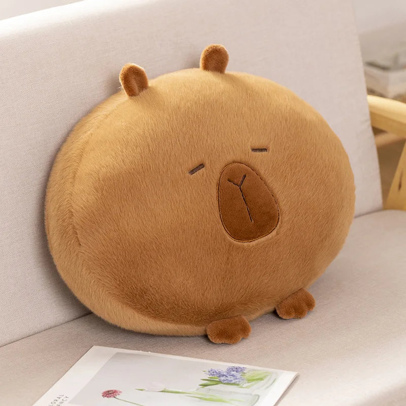 Cute Capybara With Fruit Plush Toys 30/40/50cm Or Round Capybara Plush Pillow Toys 30cm