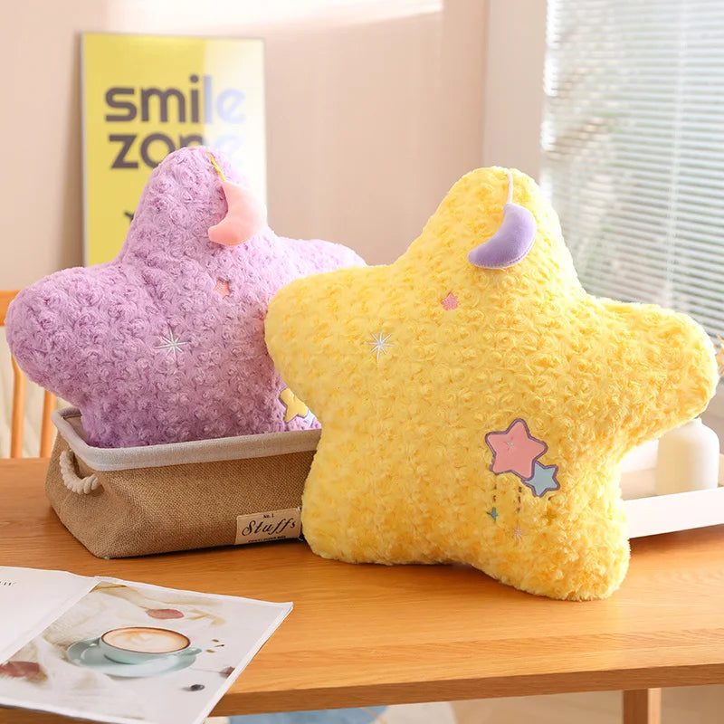 Sky Series Plush Toys (Moon/Star) - Purple/Yellow/Pink