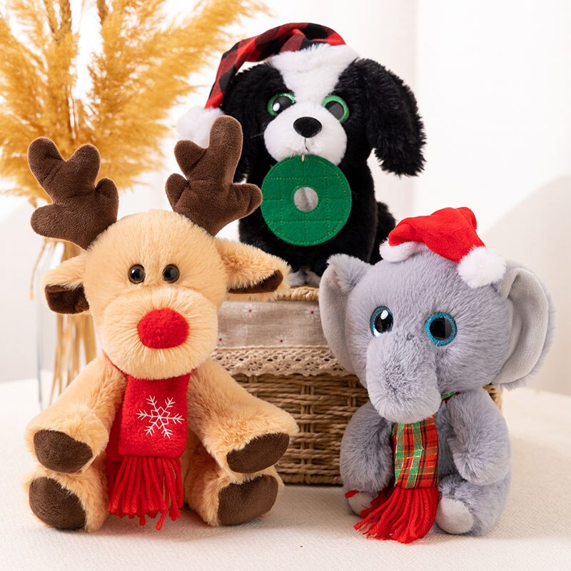 Christmas (Reindeer/Elf/Santa Claus/Elephant/Dog) Plush Toys 23-25cm