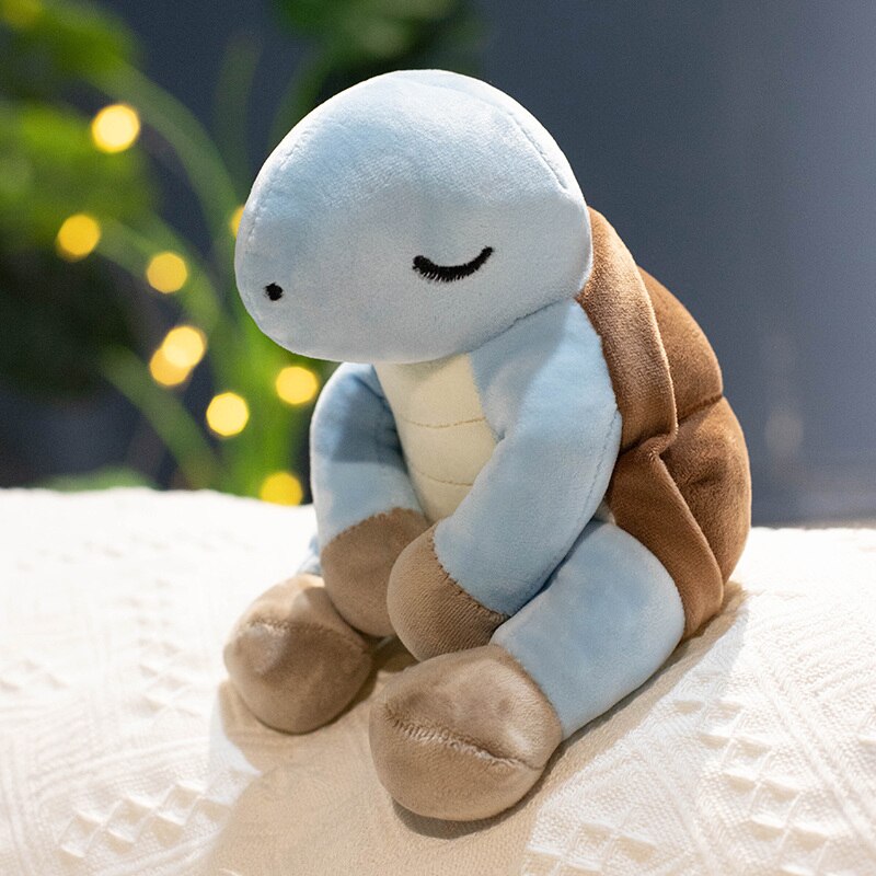 Cute Sleeping Turtle Plush Toys 18cm - Blue/Green/Pink/Purple