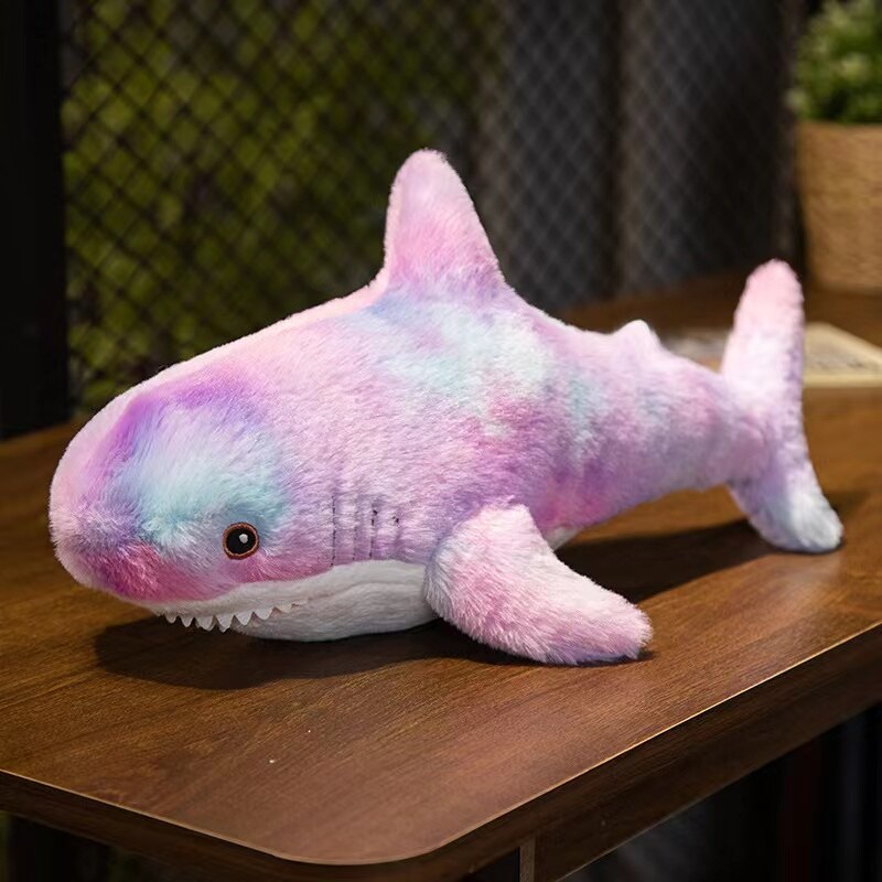 Shark Plush Toys 45/60cm - Multicolour/Rainbow/Grey/Pink/Blue