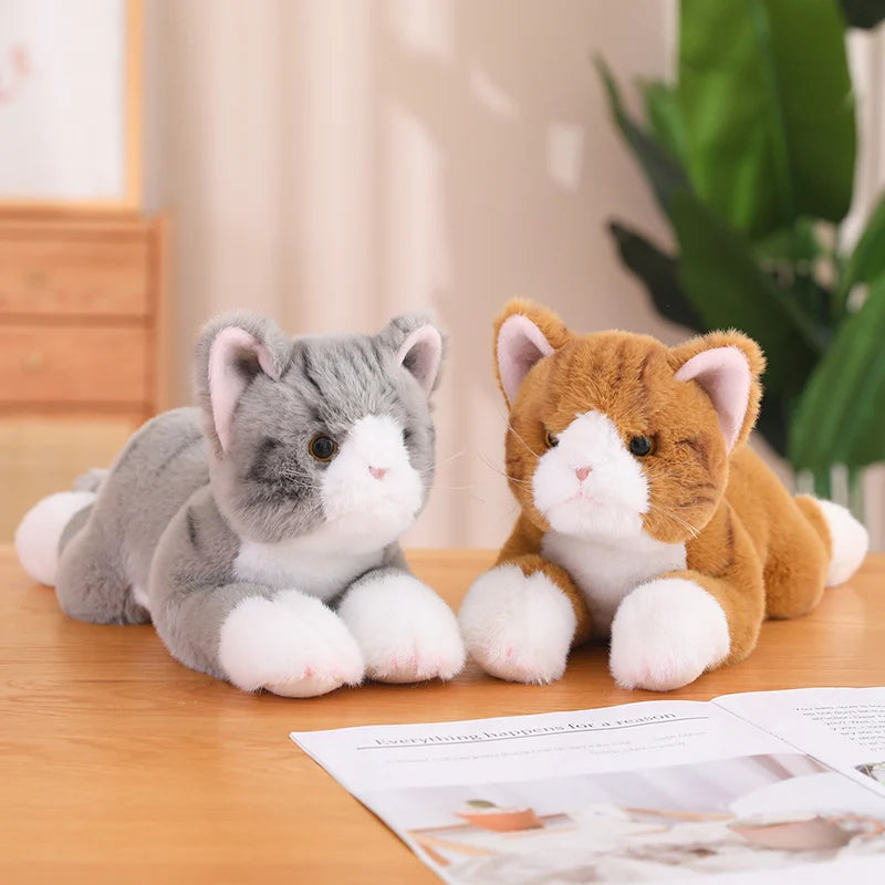 Lying Cats/Dog (Pomeranian) Lifelike Plush Toy- 5 Styles