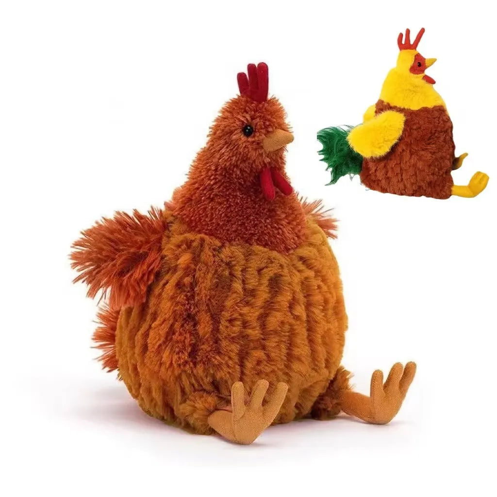 Fluffy Chicken Plush Toys 23cm - 2 Styles