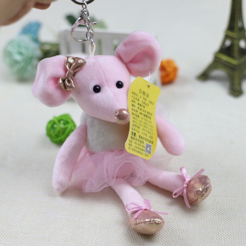 Cute Mouse With Tutu Dress Plush Toys 39cm /Plush Keychains 18cm -Brown/Grey/Pink